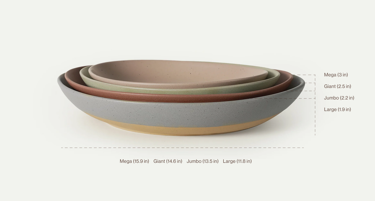 Harvest Serving Dishes Quartet Dimensions