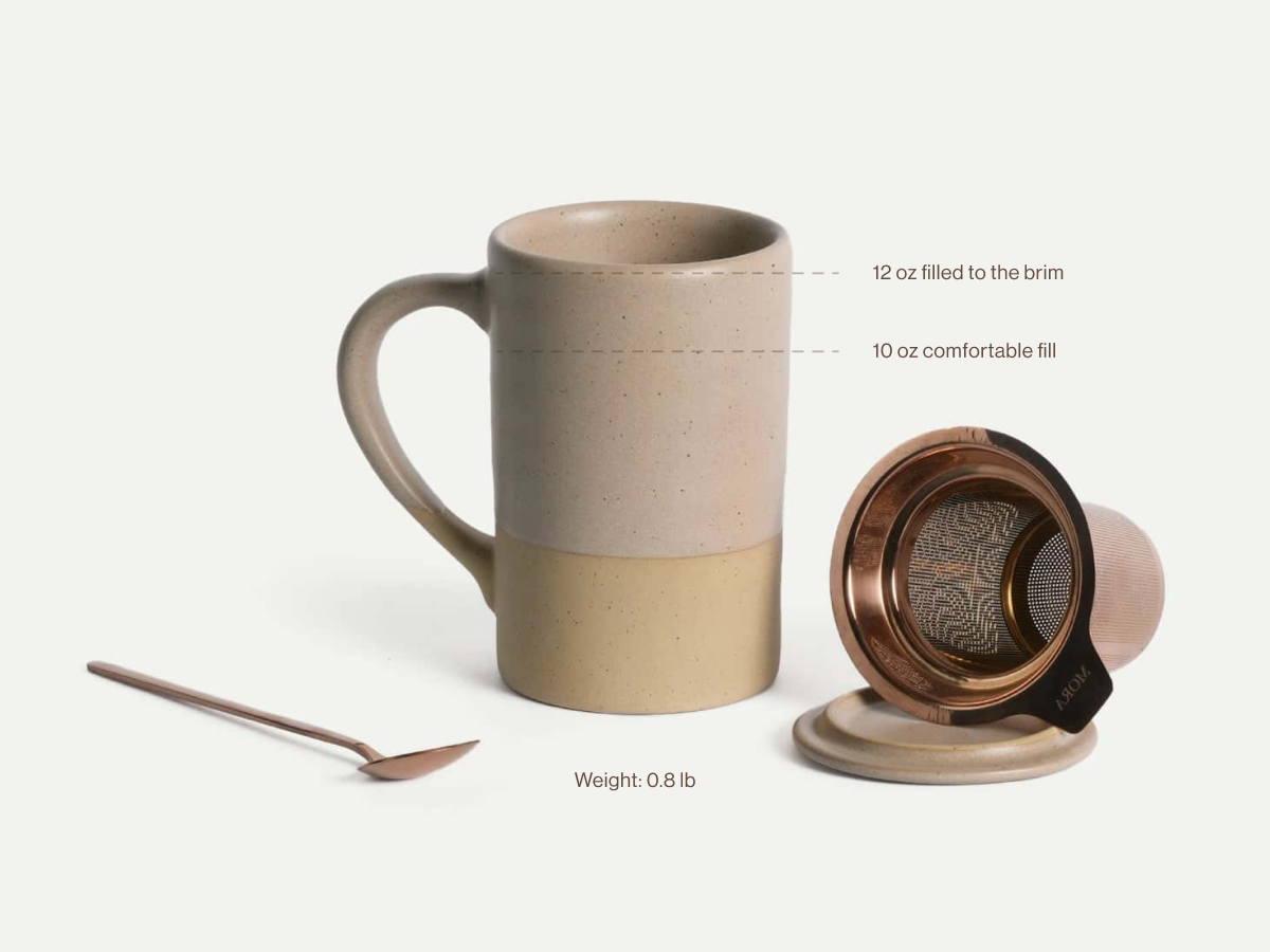 12 oz Small Tea Mug Infuser Set Volume