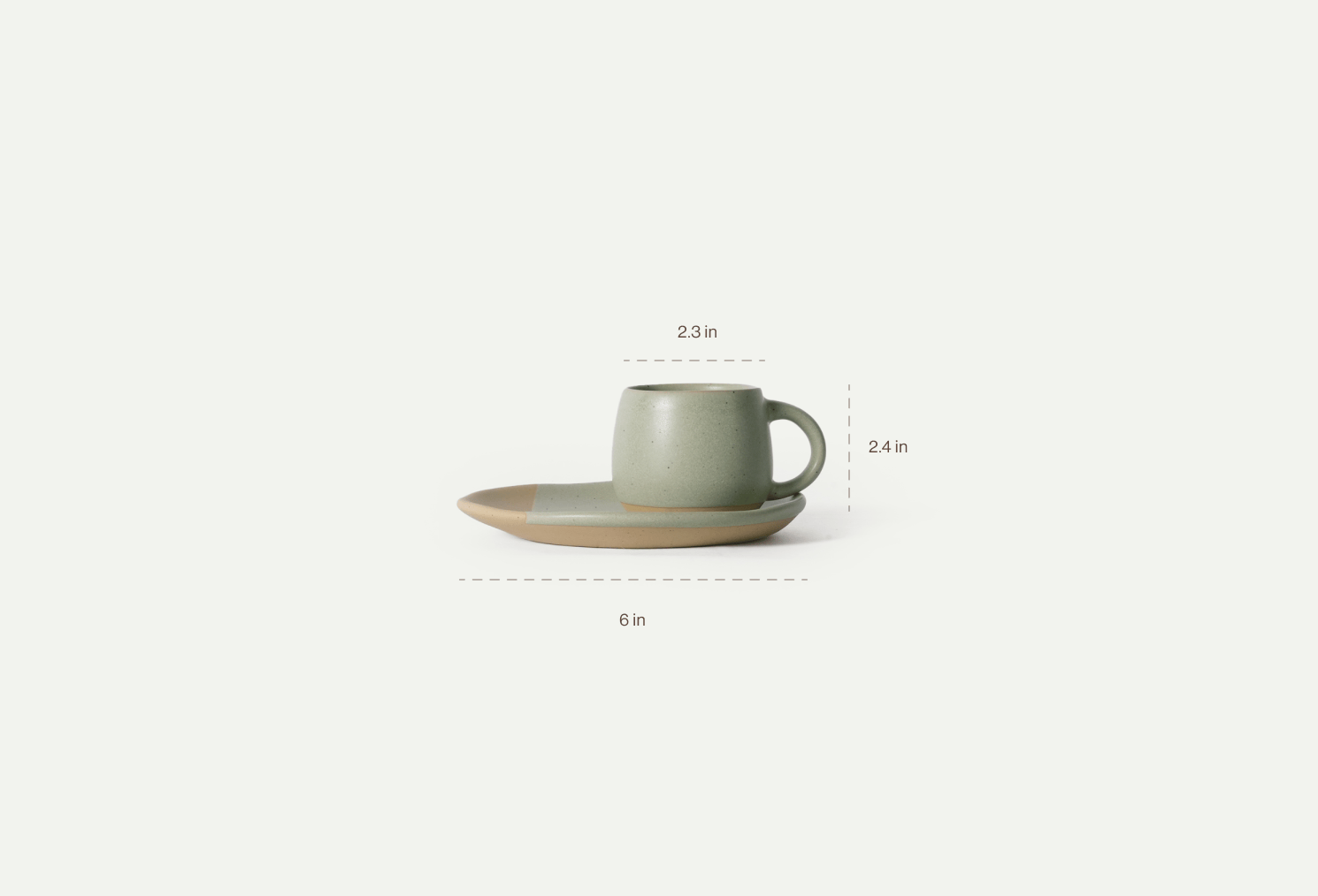 Espresso Cups & Saucers Duo Dimensions