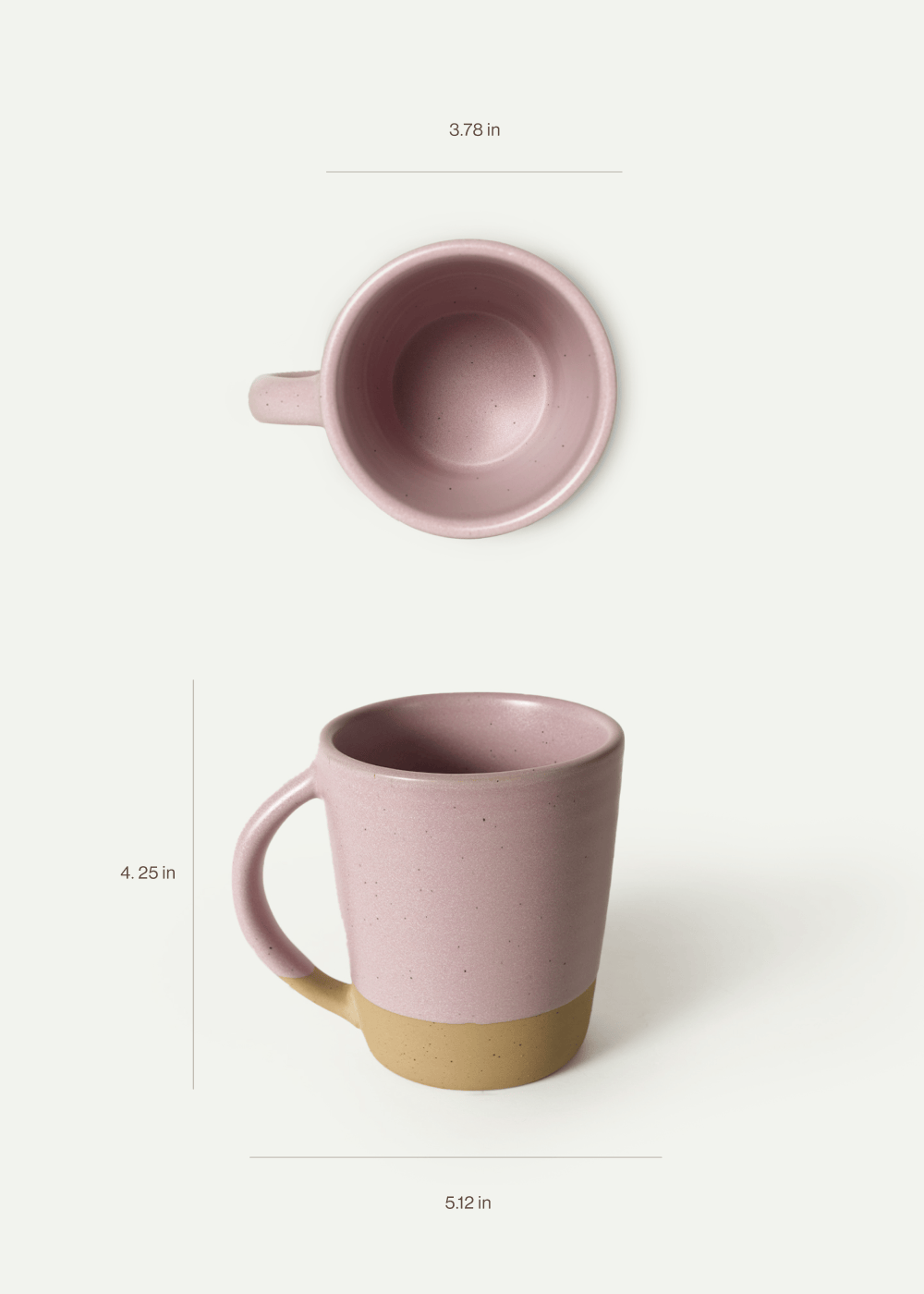 Horizon Latte Mugs Quartet Dimensions