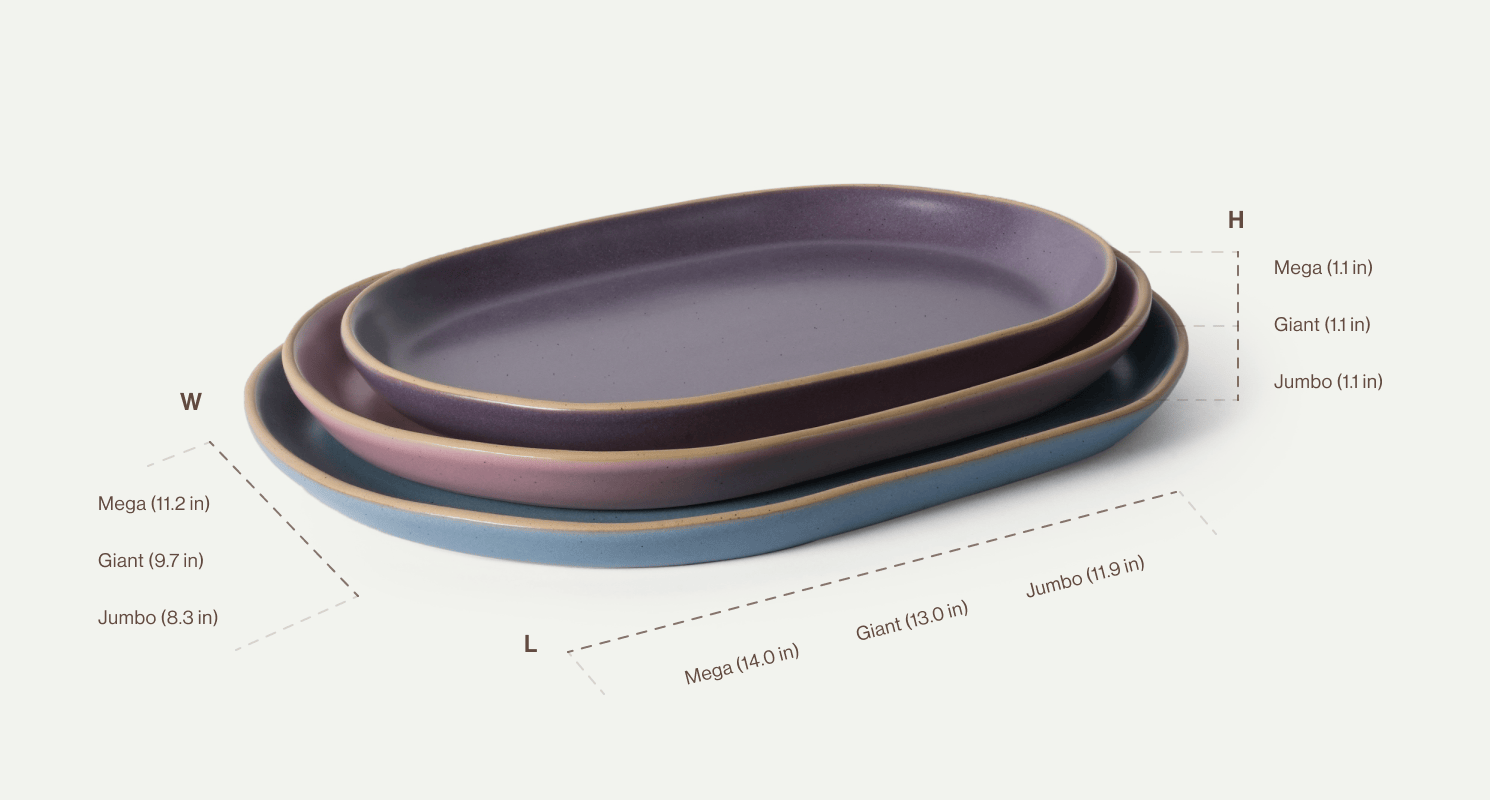 Horizon Serving Dishes Trio Dimensions