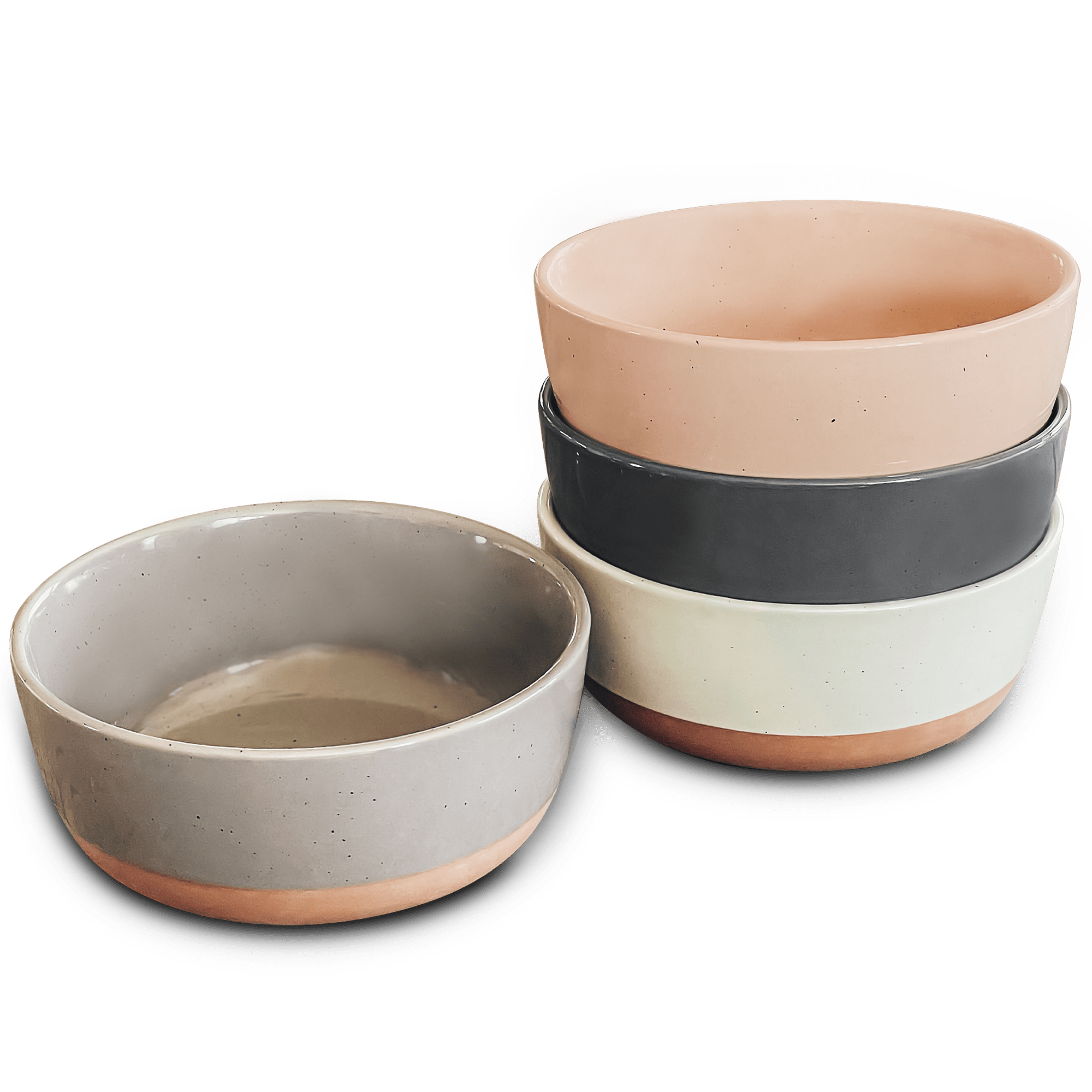 Cereal Bowls - Set of 4 - 25oz - Assorted Neutrals