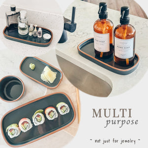 Large Vanity Tray - 10in - Modern - Charcoal