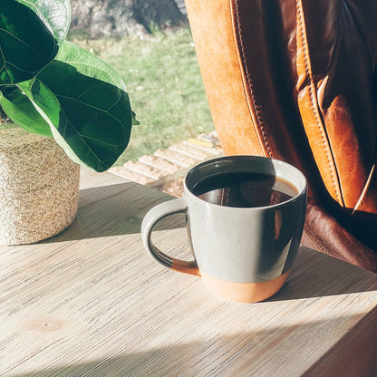 MORA CERAMICS Kitchen & Dining Latte Mug Set of 4 - 16oz - Assorted Neutrals