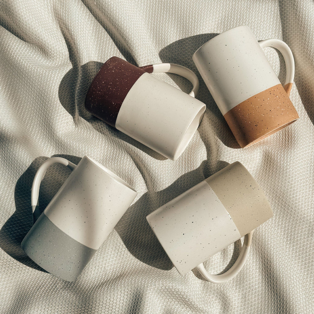 Mora Ceramic Mini Espresso Cups Set of 4, 3oz - Tiny Italian