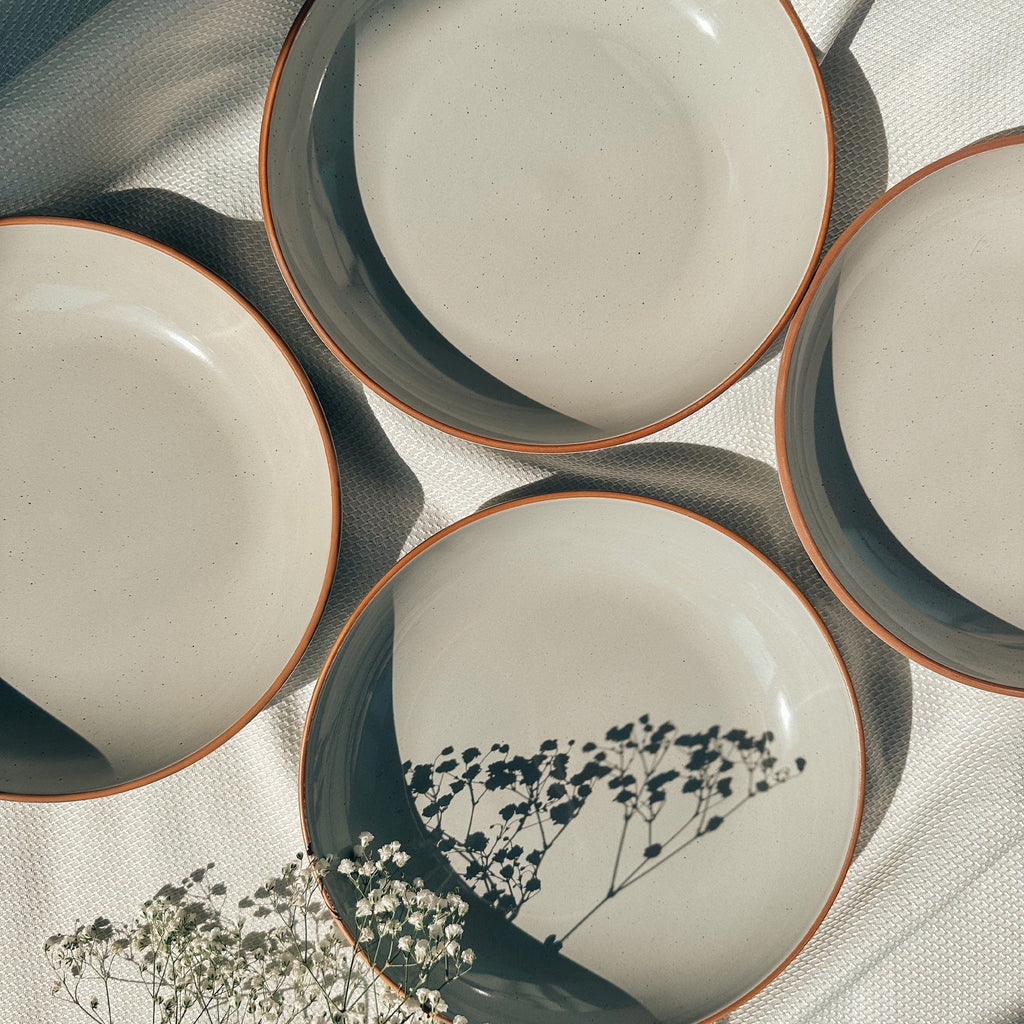 Mora Ceramics Hit Pause Mora Ceramic Bowls for Kitchen, 28oz - Bowl Set of 4 - for Cereal, Salad, Pasta, Soup, Dessert, Serving Etc - Dishwasher