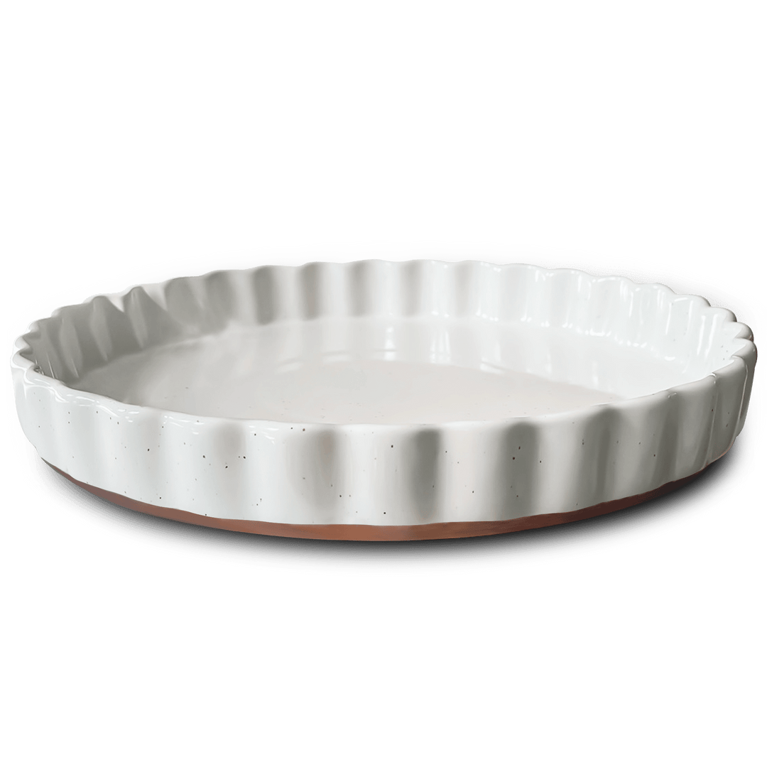 Image of Mora Ceramics: 10in Tart Pan (Vanilla White)