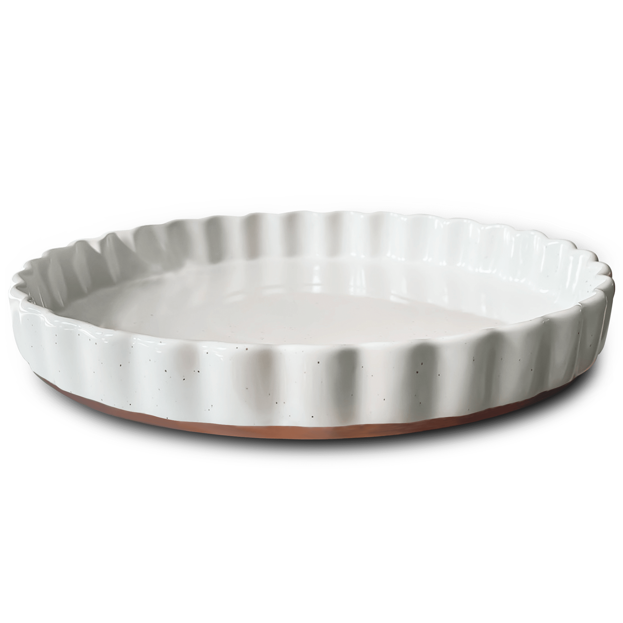 Tart Pan - 10in - Vanilla White