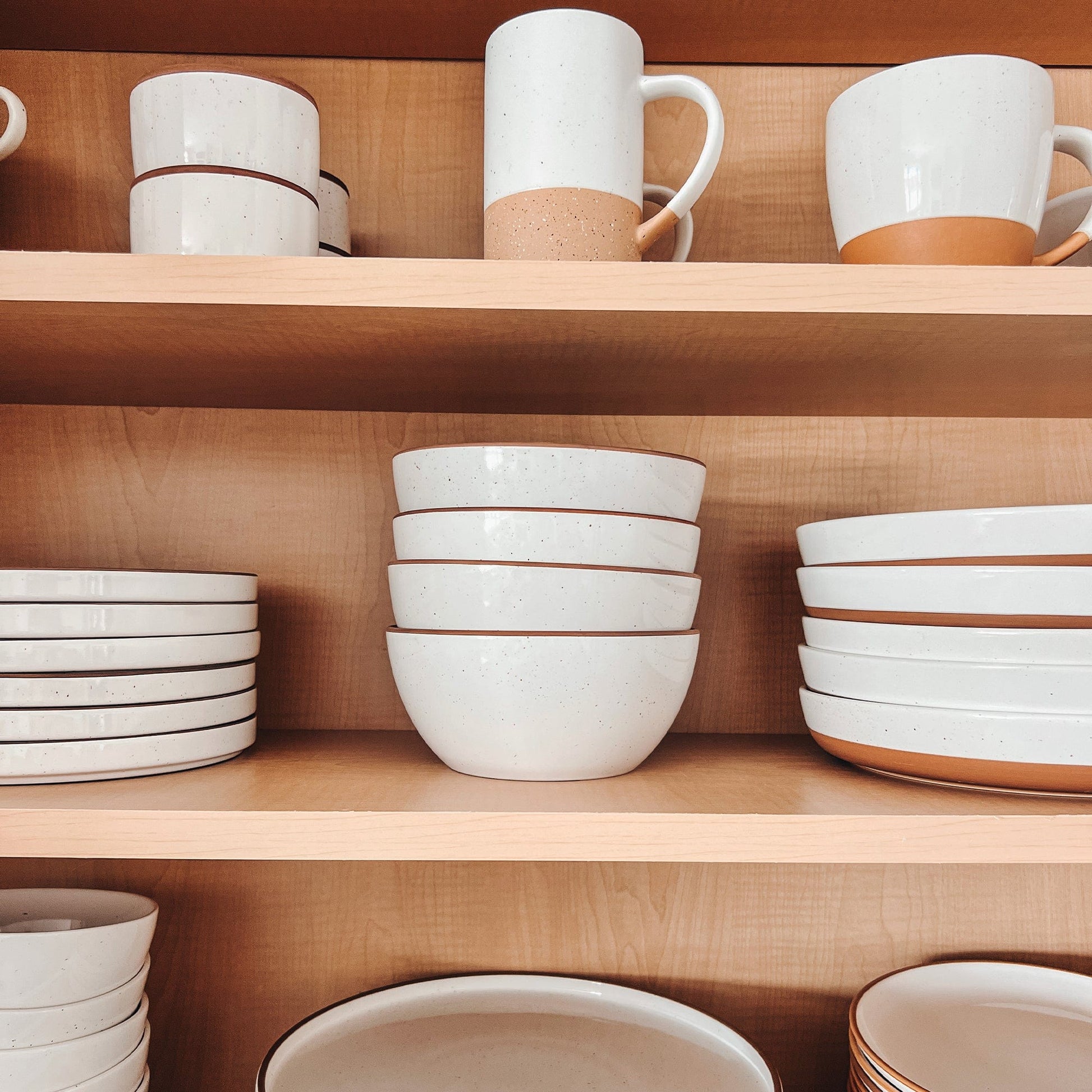 MORA CERAMICS Kitchen & Dining Cereal Bowls - 28oz - Vanilla White