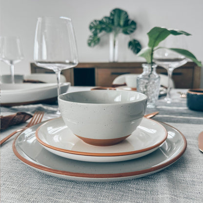 MORA CERAMICS Kitchen & Dining Small Dessert Bowls - 16oz - Earl Grey