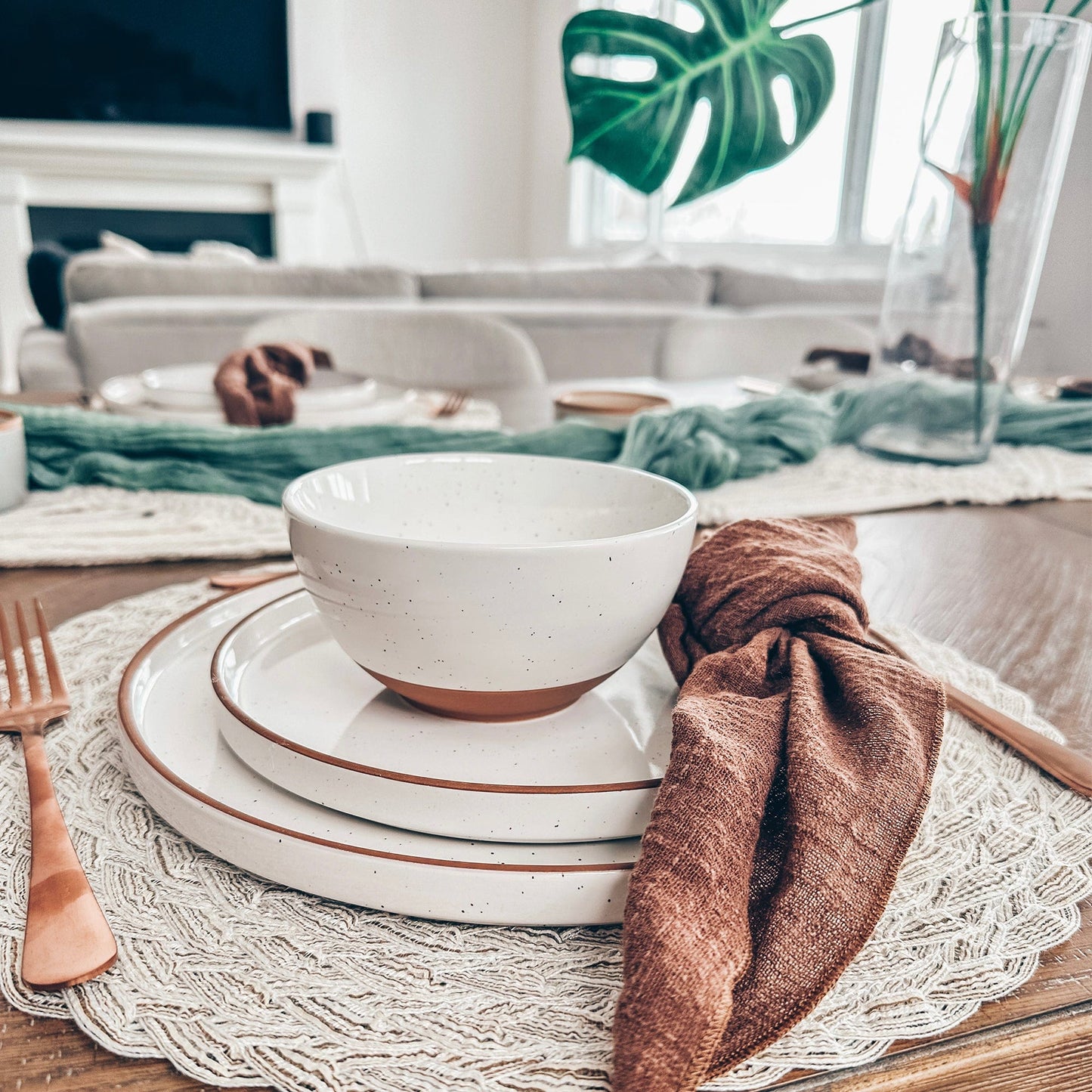 MORA CERAMICS Kitchen & Dining Small Dessert Bowls - 16oz - Vanilla White