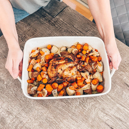 MORA CERAMICS Kitchen & Dining Lasagna Pan - 13x9 in - Vanilla White