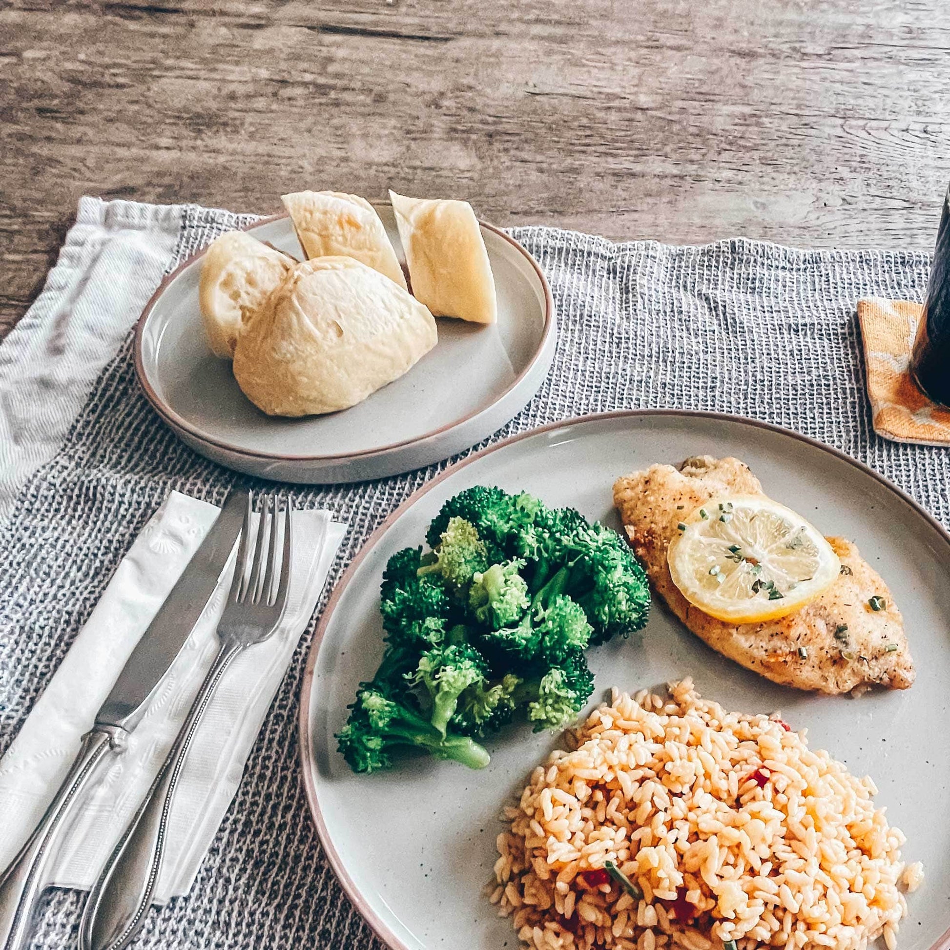 MORA CERAMICS Kitchen & Dining Salad Plates - 8 in - Earl Grey