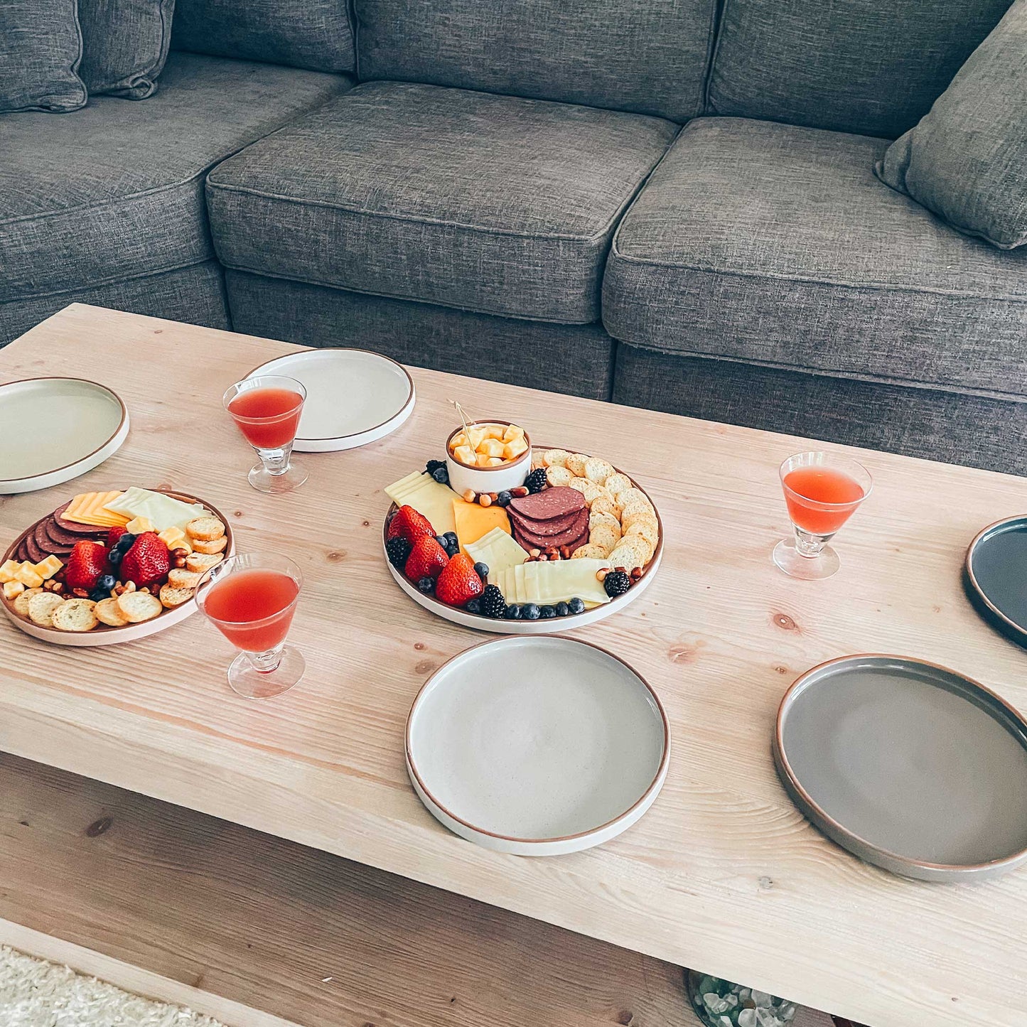 MORA CERAMICS Kitchen & Dining Salad Plates - 8 in - Earl Grey