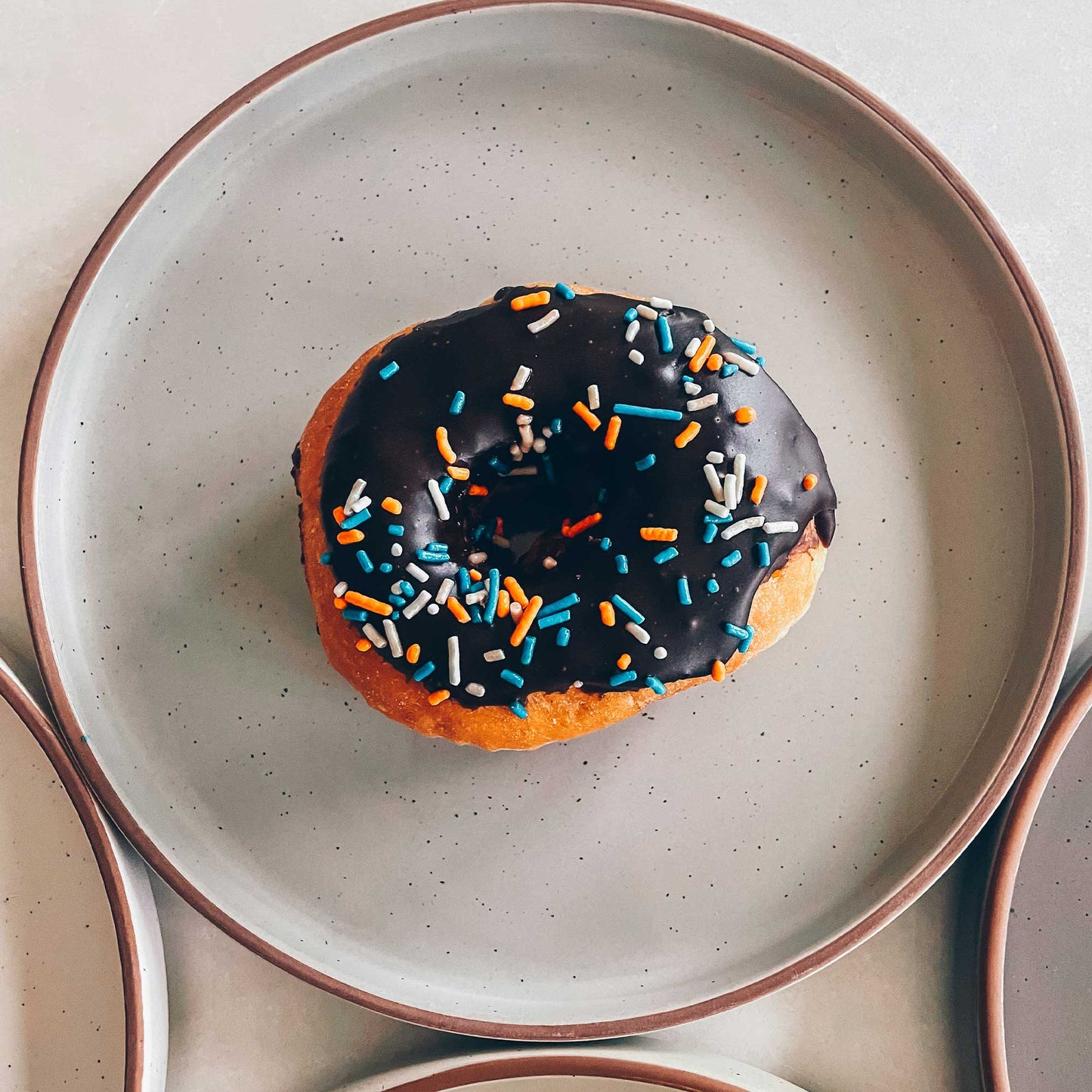 MORA CERAMICS Kitchen & Dining Salad Plates - 8 in - Earl Grey