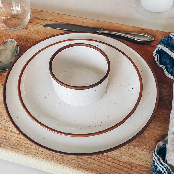 MORA CERAMICS Kitchen & Dining Ramekins Set of 6 - 6 oz - Vanilla White