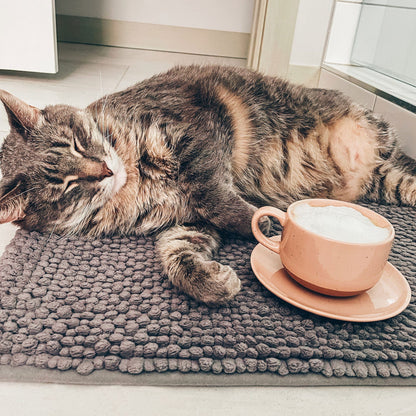 MORA CERAMICS Kitchen & Dining Cappuccino Mugs with Saucers Set of 4 - 8oz - Assorted Neutrals