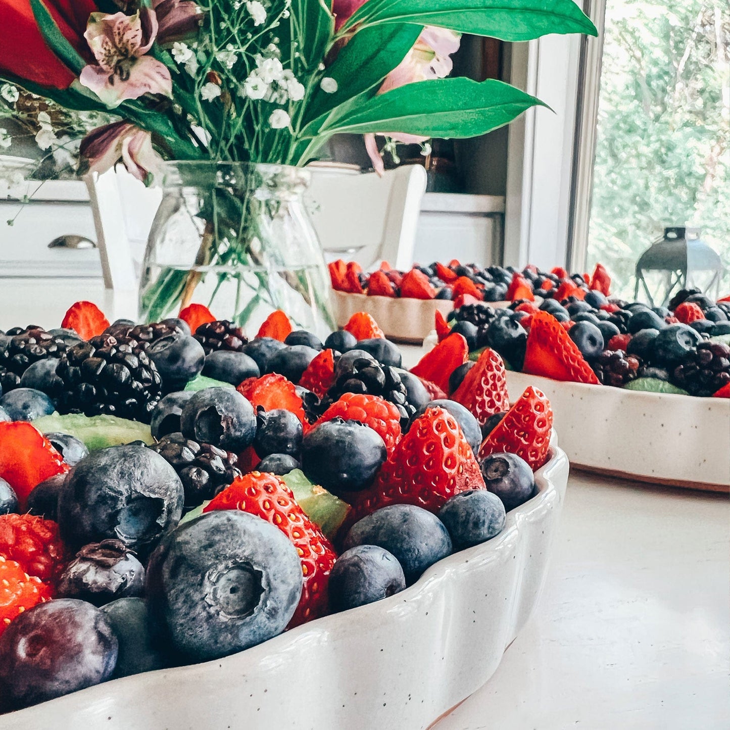 MORA CERAMICS Kitchen & Dining Tart Pan - 10in - Vanilla White