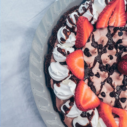 MORA CERAMICS Kitchen & Dining Shallow Pie Pan Set of 2 - 9in - Earl Grey