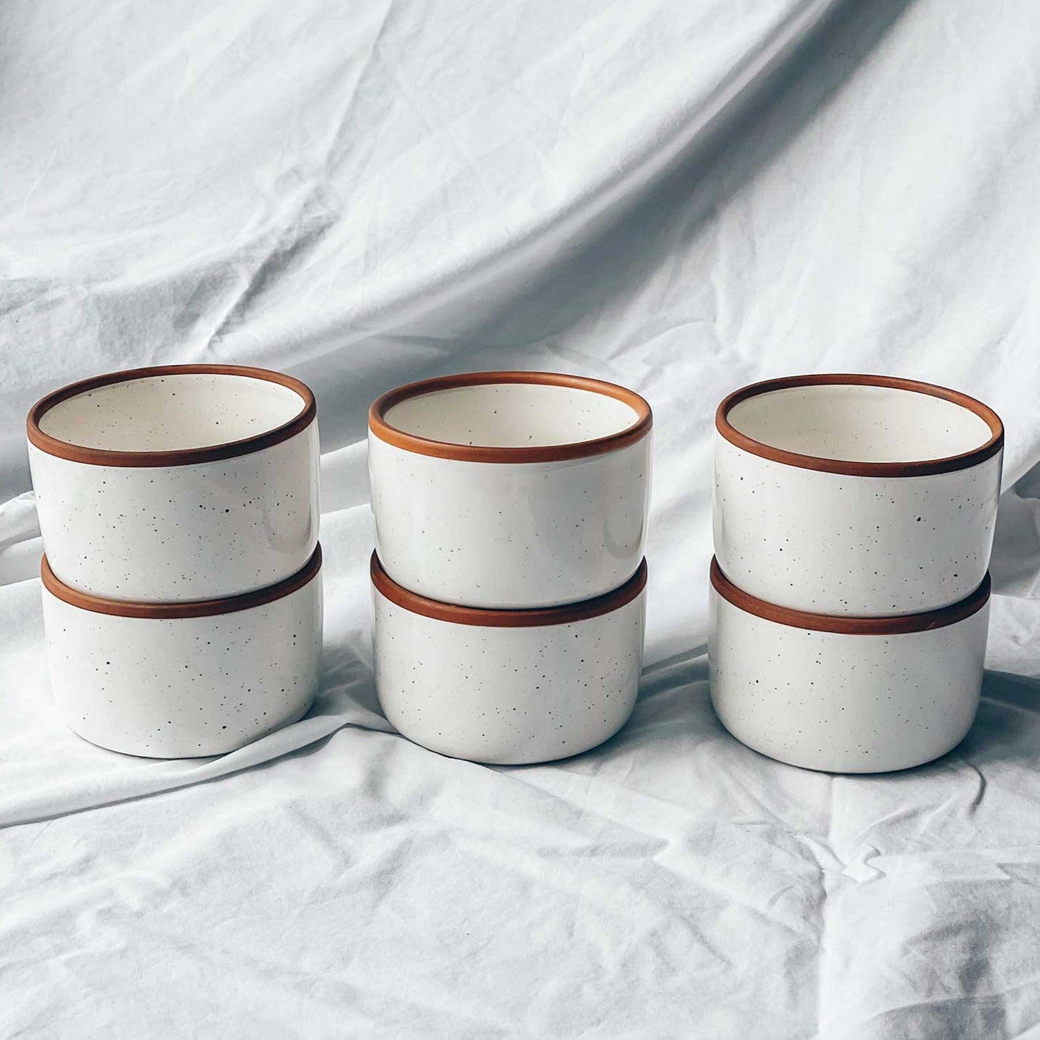 Ramekins Set of 6 - 6 oz - Vanilla White