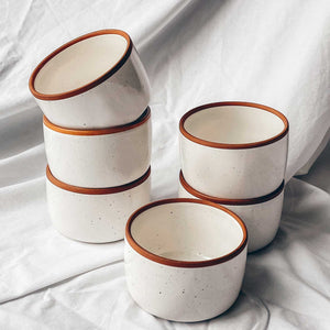 Ramekins Set of 6 - 8 oz - Vanilla White