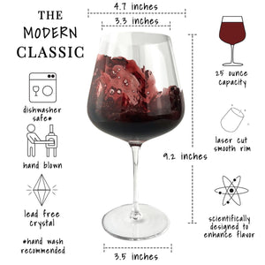 Wine Glasses - Set of 2 - 25oz - Henry