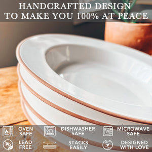 Soup Bowls - Wide-Rimmed - 25oz - Vanilla White
