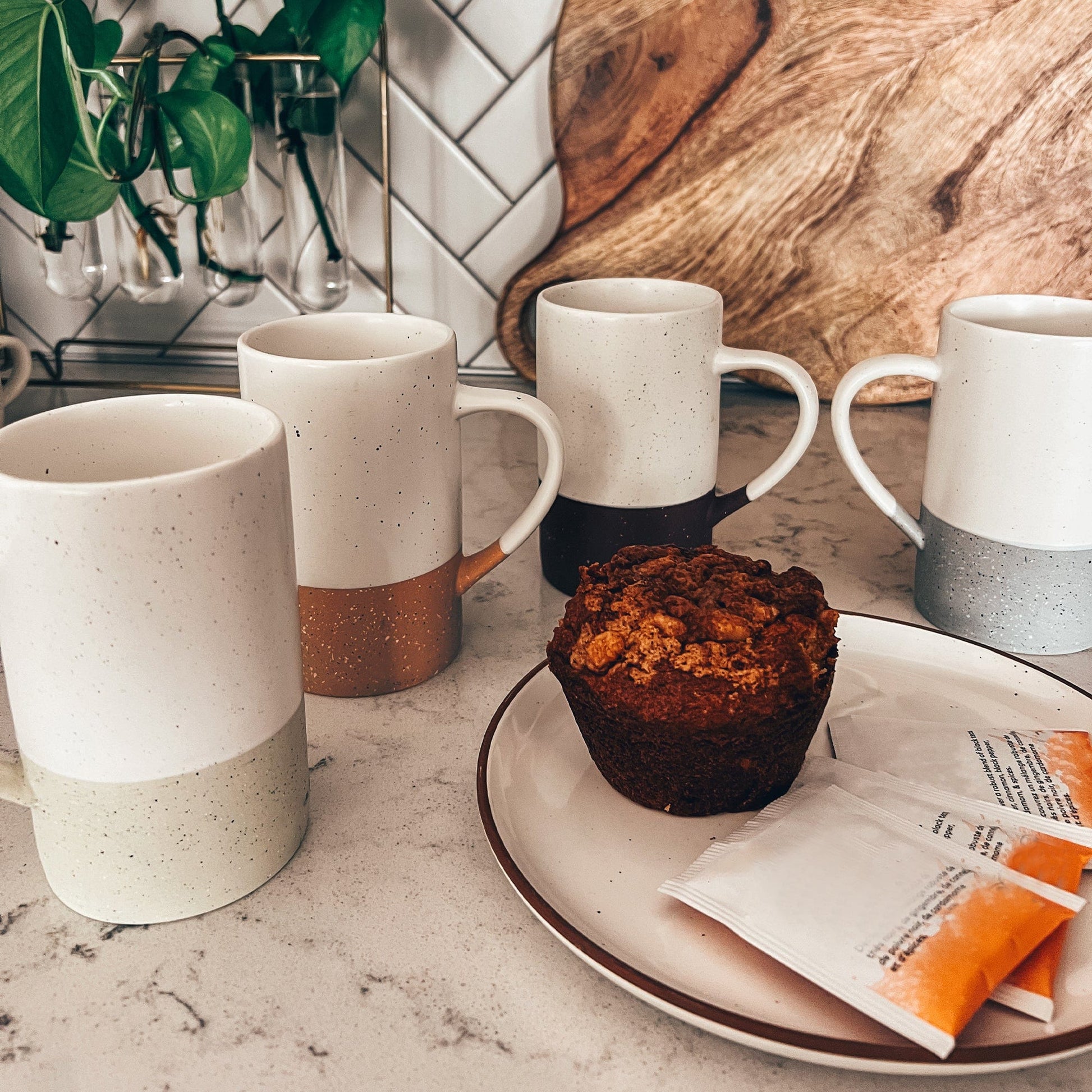 MORA CERAMICS Kitchen & Dining Coffee Mug Set of 4 - 12oz - Assorted Colors