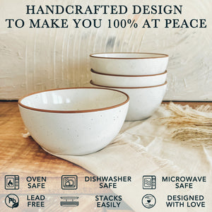 Cereal Bowls - 28oz - Vanilla White