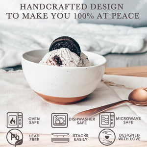 Small Dessert Bowls - 16oz - Vanilla White