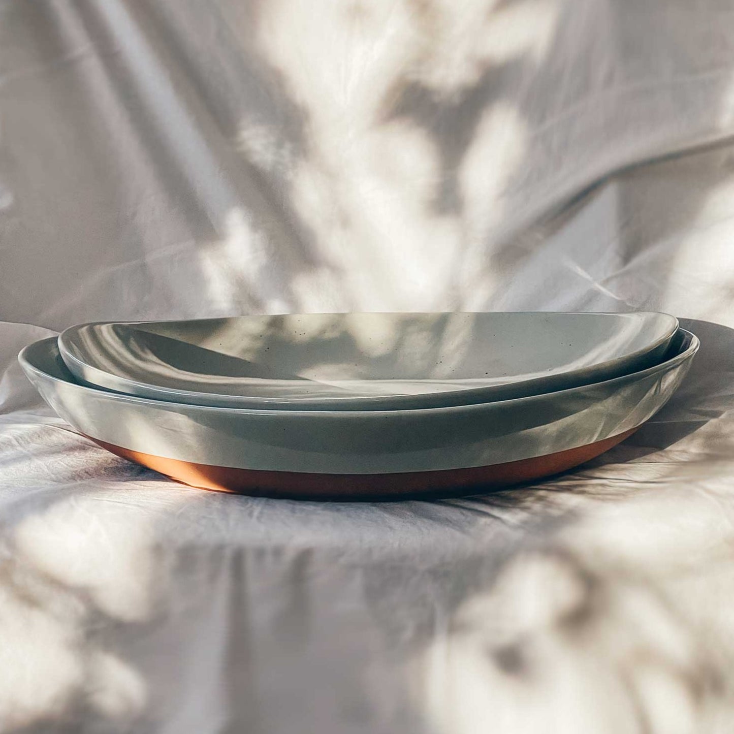 MORA CERAMICS Kitchen & Dining 2XL & 3XL Serving Dishes - 15.9 & 14.6in - Earl Grey