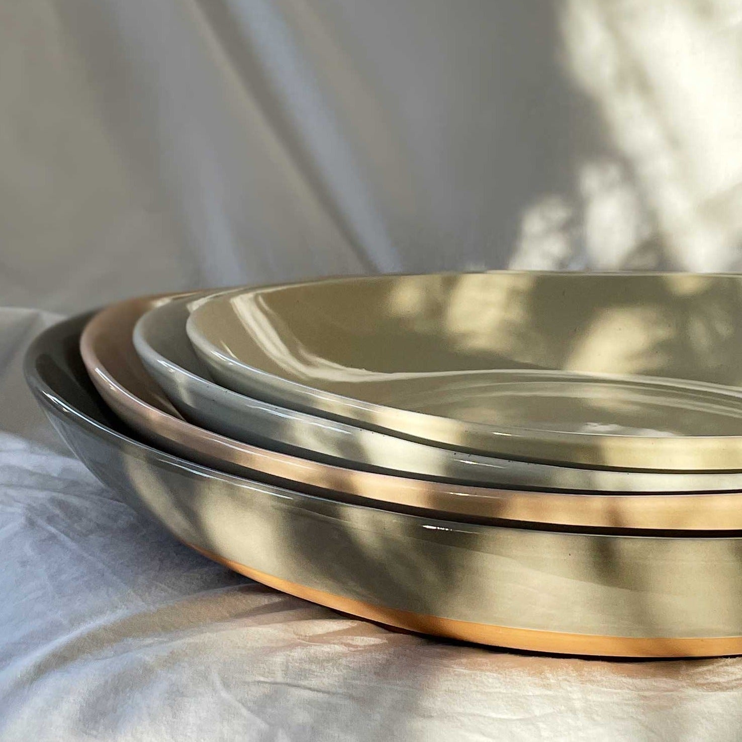 MORA CERAMICS Kitchen & Dining 2XL & 3XL Serving Dishes - 15.9 & 14.6in - Neutrals